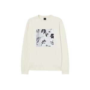 H&M Men's Printed Aime Le Monde Sweatshirt Size S In Cream